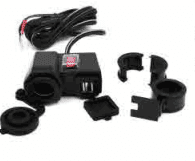 12v-24v Power Charger Socket for a Motorcycle with Switch and USB Socket