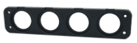 4 Hole Panel - Black plastic