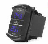 12-24v Dual Voltmeter- Blue Light