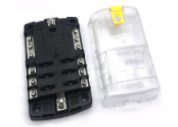 6 Way Blade Fuse Box with Negative Bar