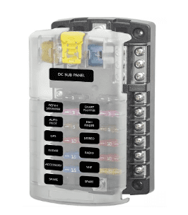 12 Way Blade Fuse Box with Negative Bar