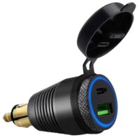 QC3 USB and Type C Hella Socket Charger