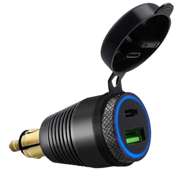 QC3 USB and Type C Hella Socket Charger