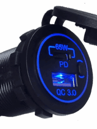 Quick Charge USB and Type C Socket Charger