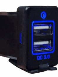 Dual QC3 USB Charger for Toyota Revo