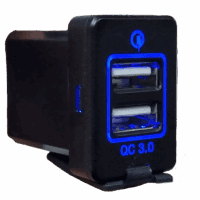 Dual QC3 USB Charger for Toyota Revo