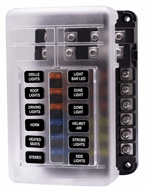 12 Way Fuse Box with Negative Pole