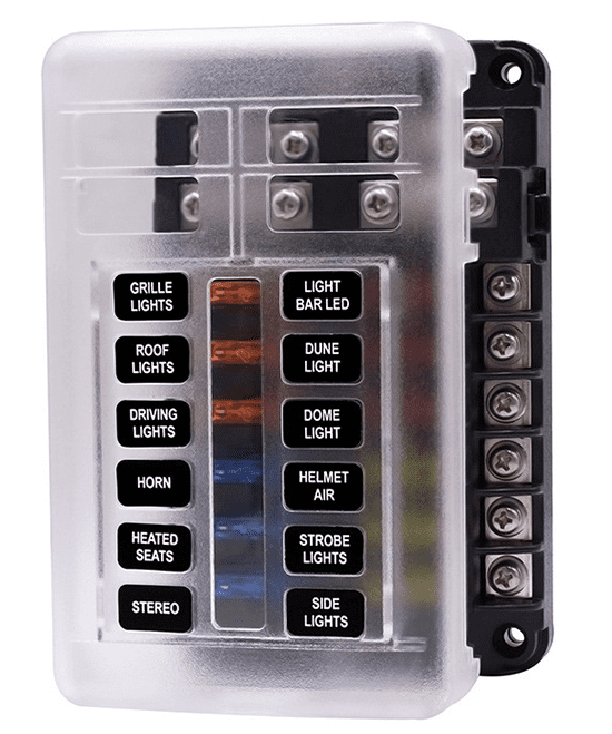 12 Way Fuse Box with Negative Pole