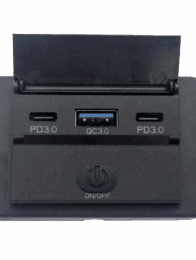 Triple Port Dual PD3 Type C and Single USB QC3 Wall Plate Charger