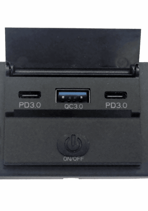 Triple Port Dual PD3 Type C and Single USB QC3 Wall Plate Charger