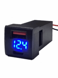 Toyota QC3 USB & Type C Charger and Voltmeter